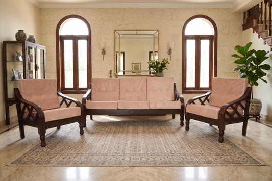 RINKY TEAKWOOD SOFA SET 3+1+1