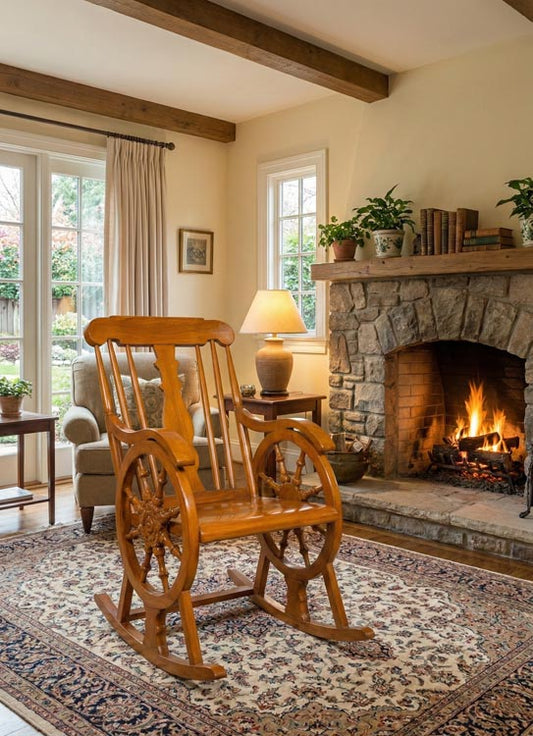 WOODEN ROCKING CHAIR/RELAXING CHAIR