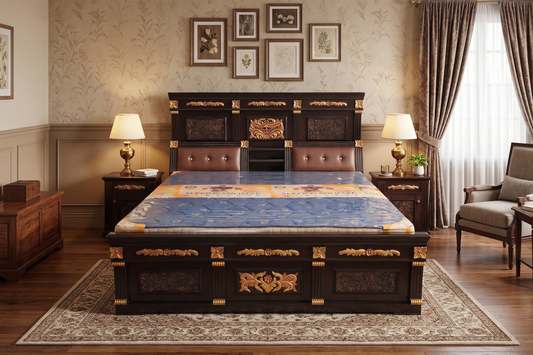 WOODEN CUSHION COT