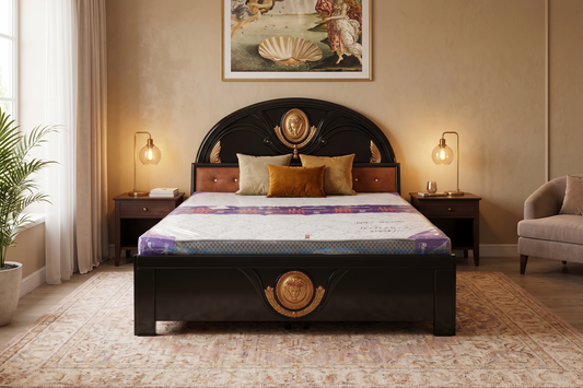 WOODEN CUSHION COT